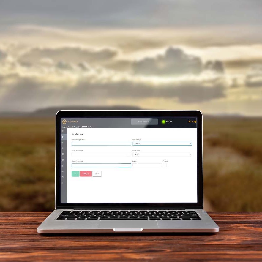 Laptop displaying RoomSeeker Software - Get in touch with KRS Software Group 